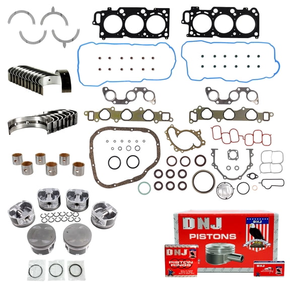 DNJ EK953 Engine Rebuild Kit Fits Cars & Trucks 04-10 Lexus Toyota Camry ES330 Highlander RX330 RX400h Sienna Solara 3.3L DOHC V6 24V 202cid 3300cc 3MZFE