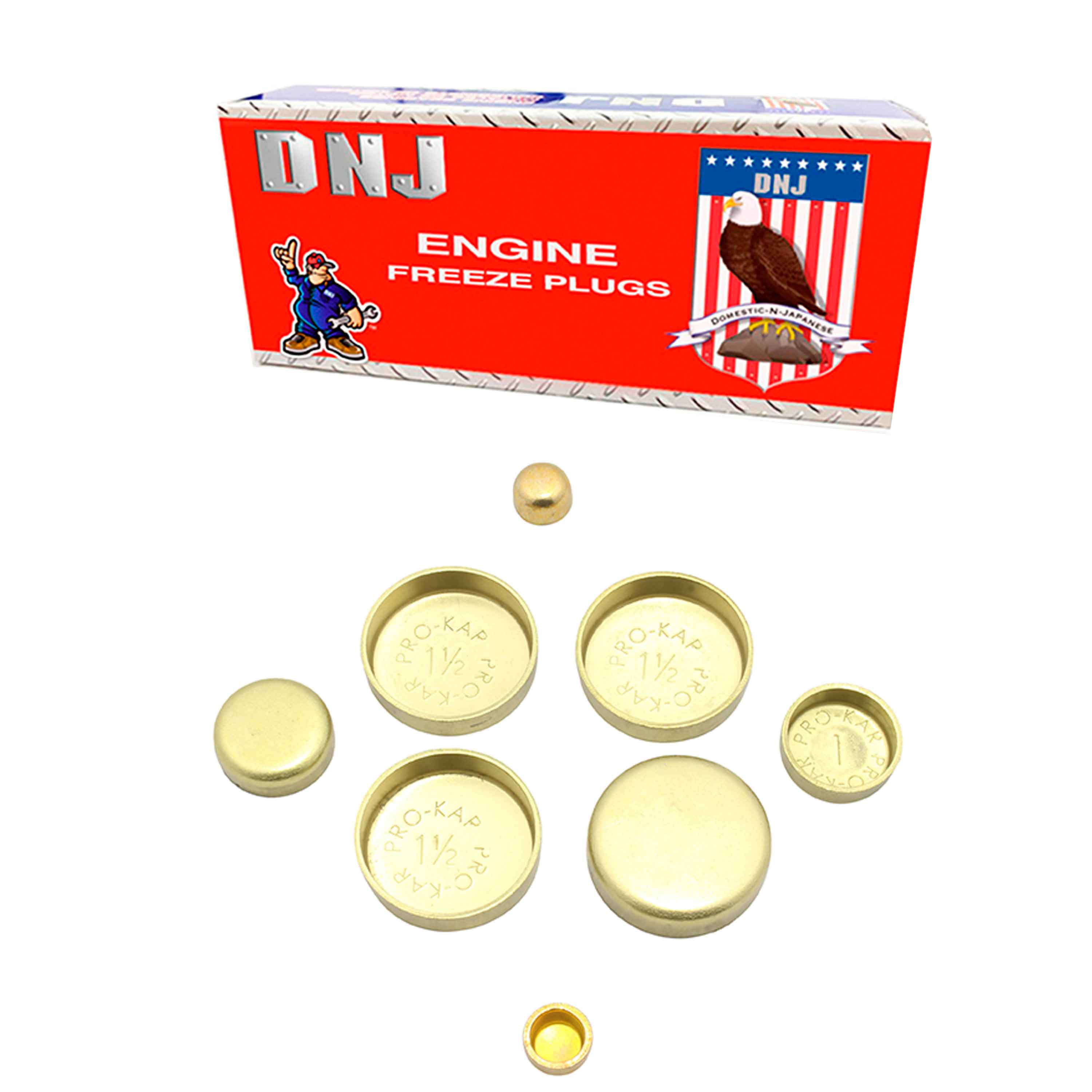Proform Brass Engine Freeze Plug Kit Mopar 66558 Proform Brass Engine Freeze Plug Kit Mopar 66558