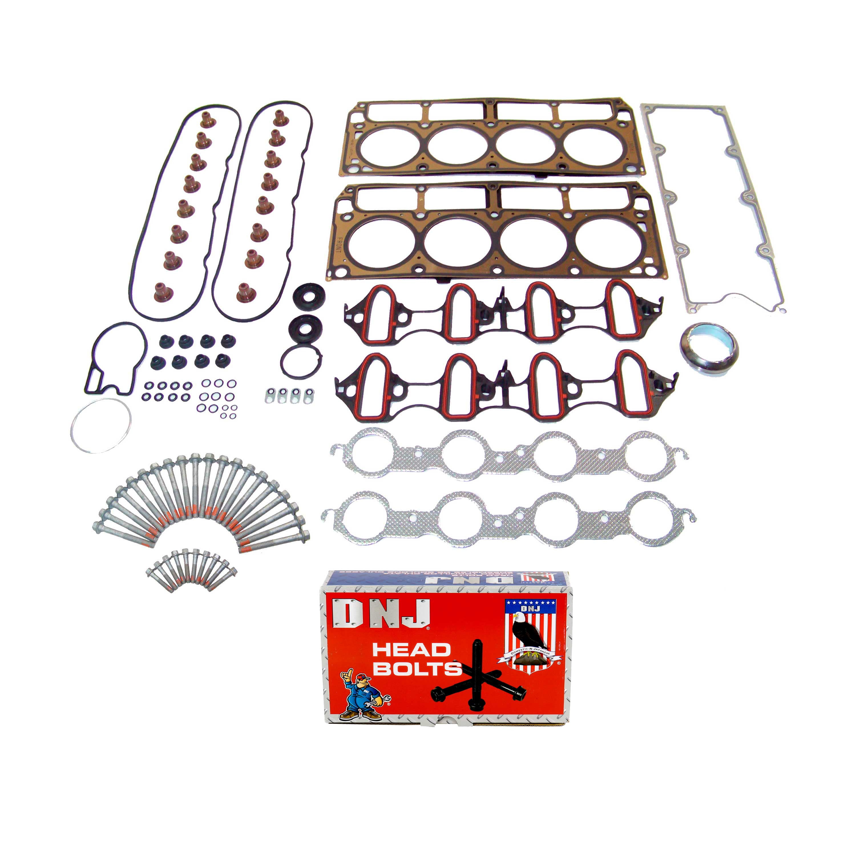 DNJ HGB31681 Cylinder Head Gasket Set Fits Cars & Trucks 04-08 Buick Cadillac GMC Isuzu 4.8L OHV 16V