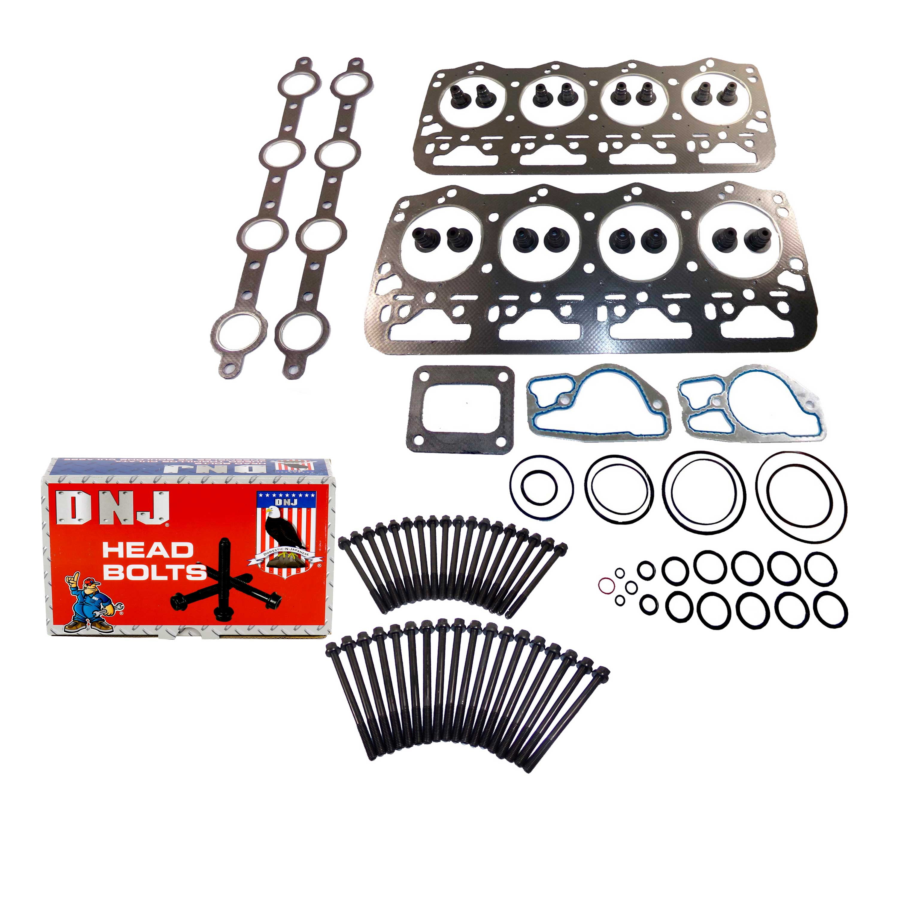 DNJ Cylinder Head Gasket Set With Bolts - For 1996-1998 Jeep Cherokee 4.0L 242cid L6 Engine