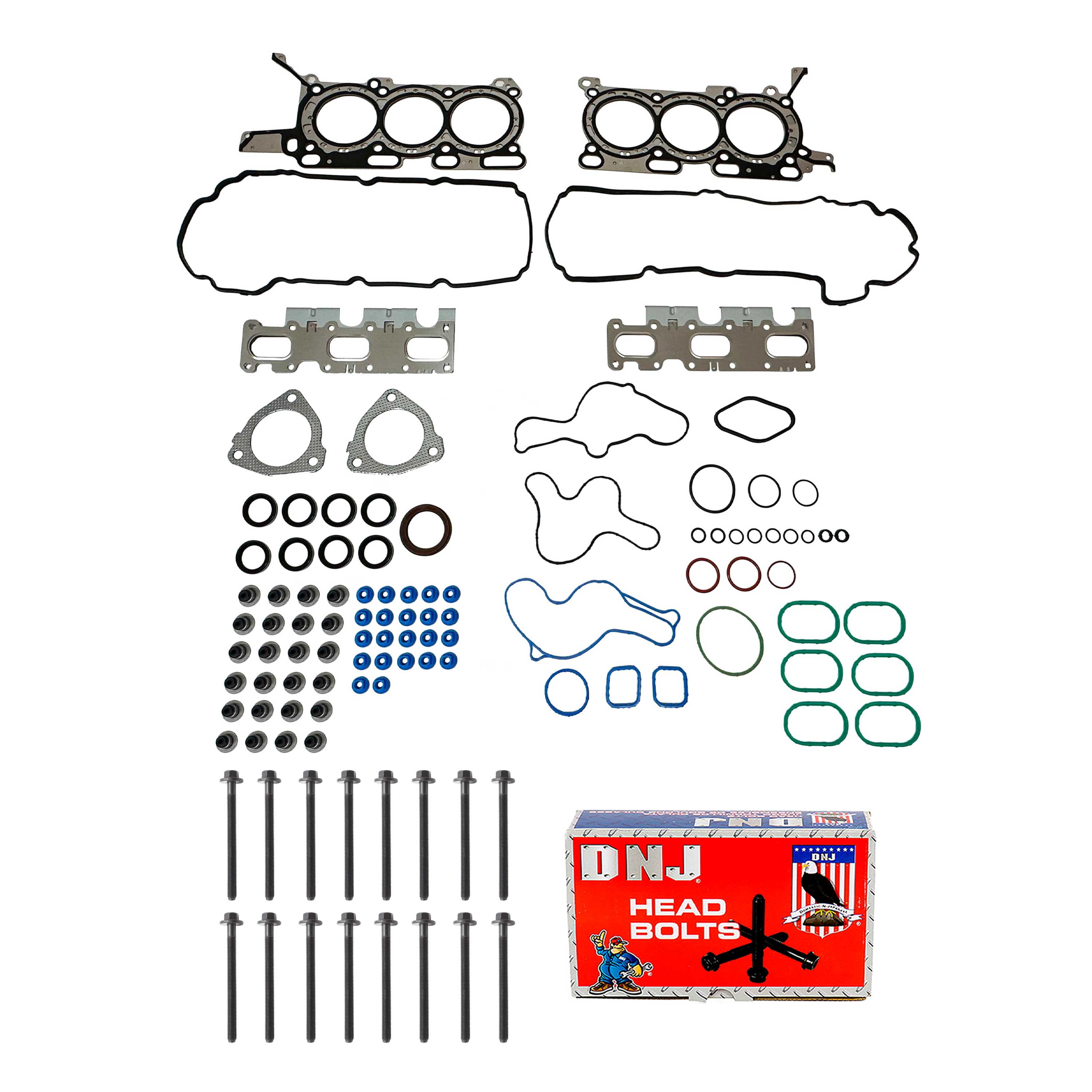 DNJ HGB4229 Cylinder Head Gasket Set Fits Cars & Trucks 2013-2019 Ford Explorer 3.5L V6 3496cc 24V DOHC