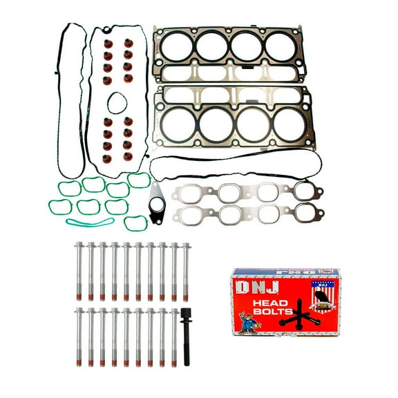 DNJ HGB4308 Cylinder Head Gasket Set Fits Cars & Trucks 14-20 Chevrolet GMC 5.3L OHV 16V