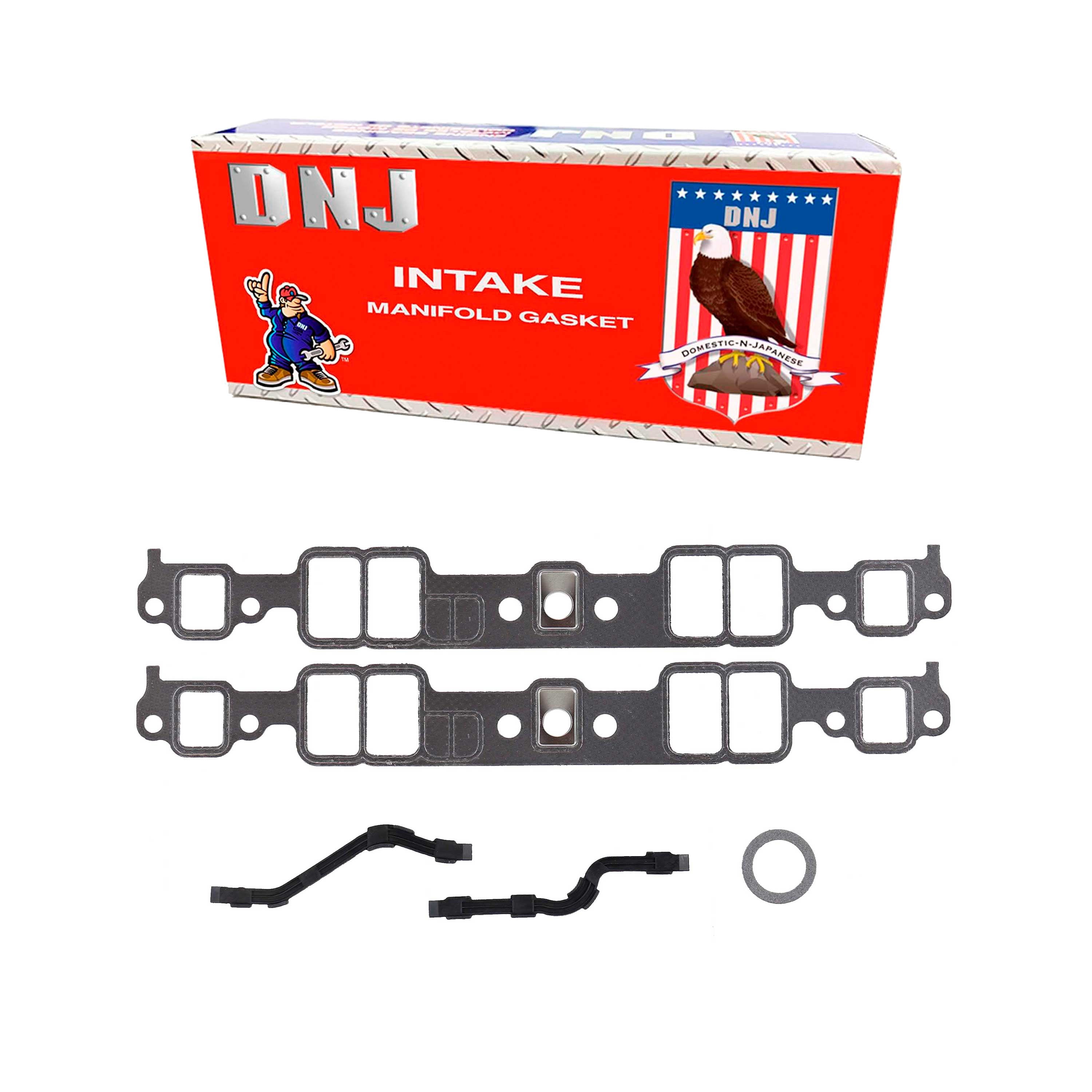 DNJ IG3101A Intake Manifold Gasket Fits Cars & Trucks 62-68 Chevrolet Bel Air 4.6L-5.7L OHV 16v