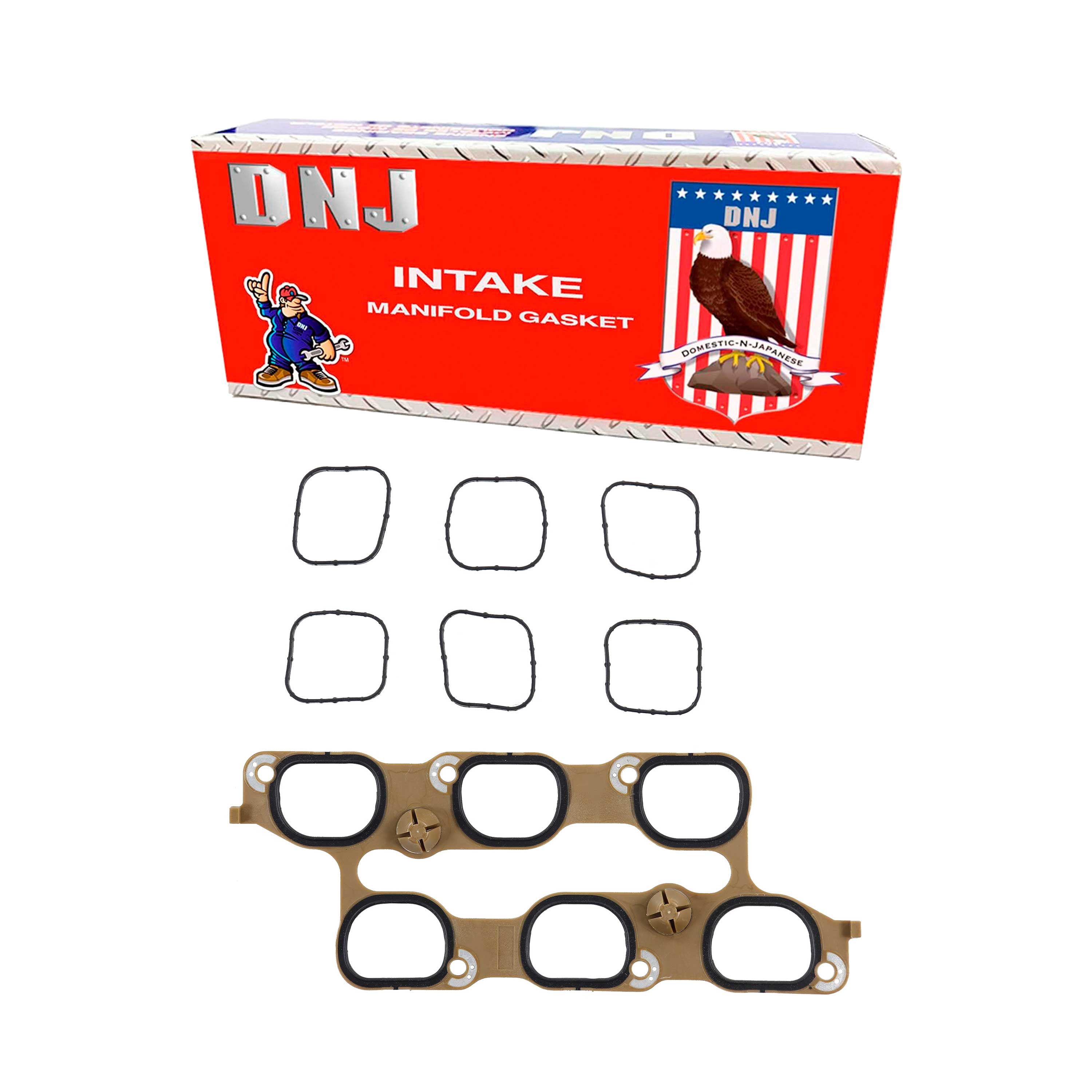 DNJ IG3230 Intake Manifold Gasket Set Fits Cars & Trucks 10-17 Buick Cadillac 9-4X ATS 3.0L V6 DOHC