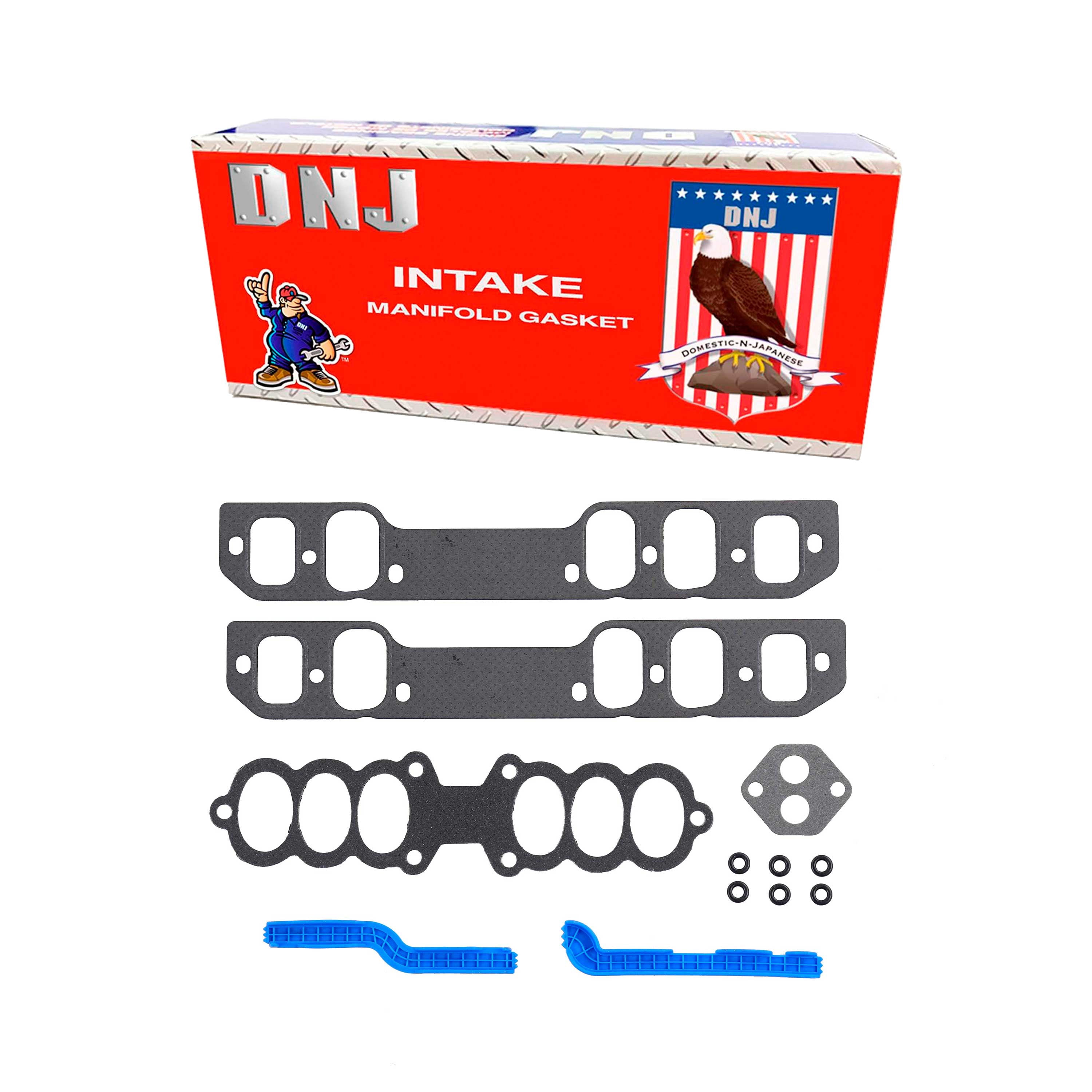 DNJ IG4148 Intake Manifold Gasket Set Fits Cars & Trucks 1994-2004 Ford Mercury Cougar Mustang 3.8L V6 OHV 12v