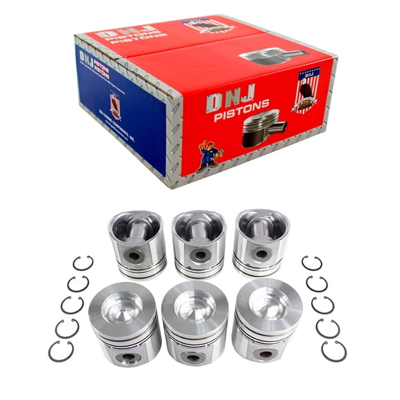 DNJ P1165 Standard Complete Piston Set Fits Cars & Trucks 98-02 Dodge Ram 2500 5.9L L6 OHV 24v