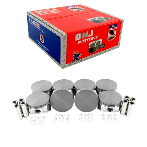 DNJ P3168 Standard Complete Piston Set Fits Cars & Trucks 04-09 GMC Buick Cadillac 4.8L H3 OHV