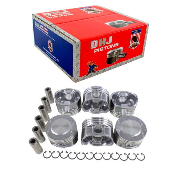 DNJ P411 Standard Complete Piston Set Fits Cars & Trucks 00-01 Mazda MPV 2.5L V6 DOHC 24v