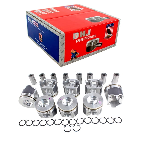 DNJ P4214.30 Piston Set Fits Cars & Trucks 03-10 Fitsd 6.0L OHV 32V