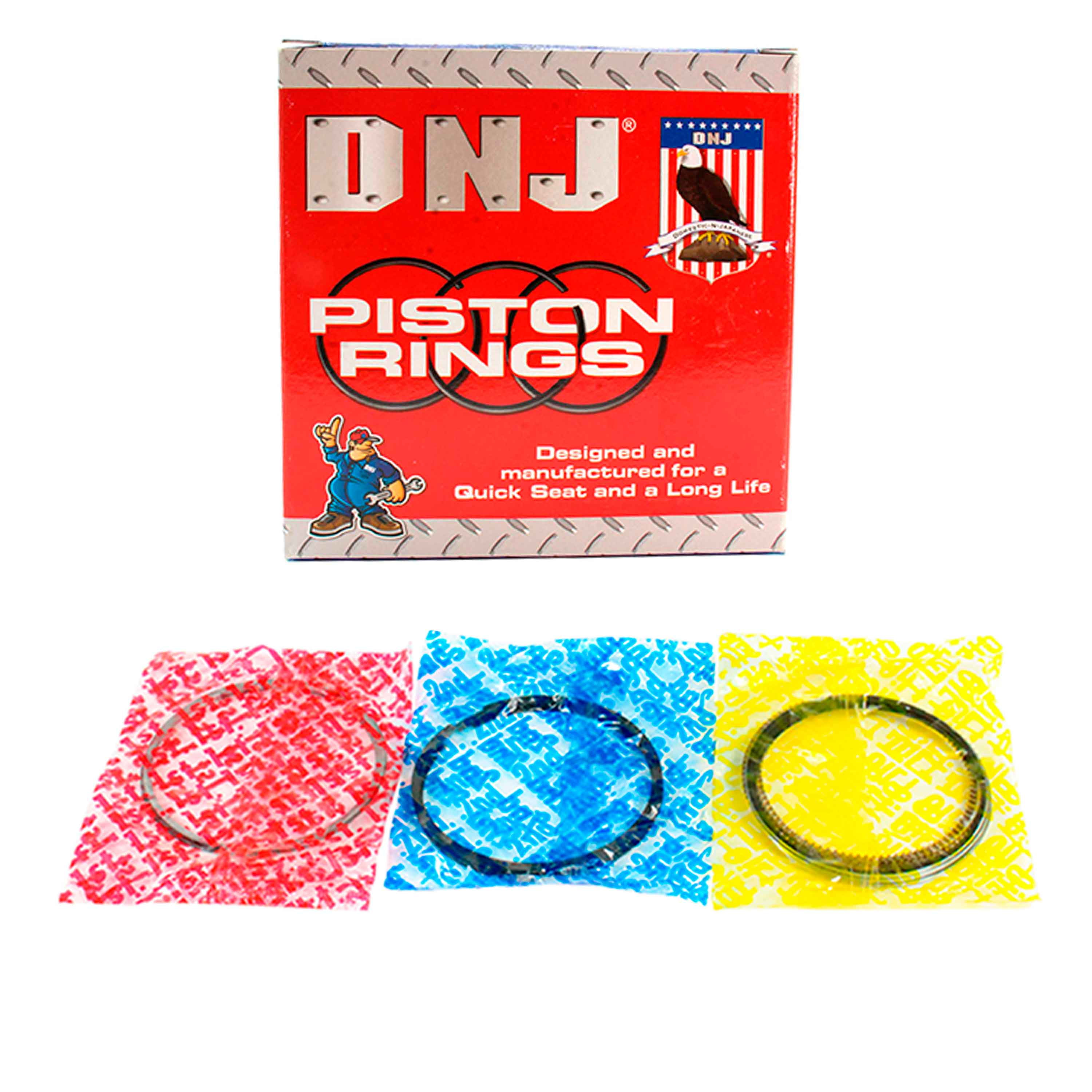 DNJ PR4132 Piston Ring Set Standard For Ford 4.0L V6 2001-2011 - Fits Explorer, Mazda, Land Rover