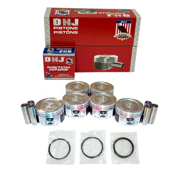 DNJ PRK1135.40 Piston Set with Rings Fits Cars & Trucks 1991-1997 Dodge Caravan 3.3L V6 3301cc 12V OHV SE Mini Passenger Van 3 - Door