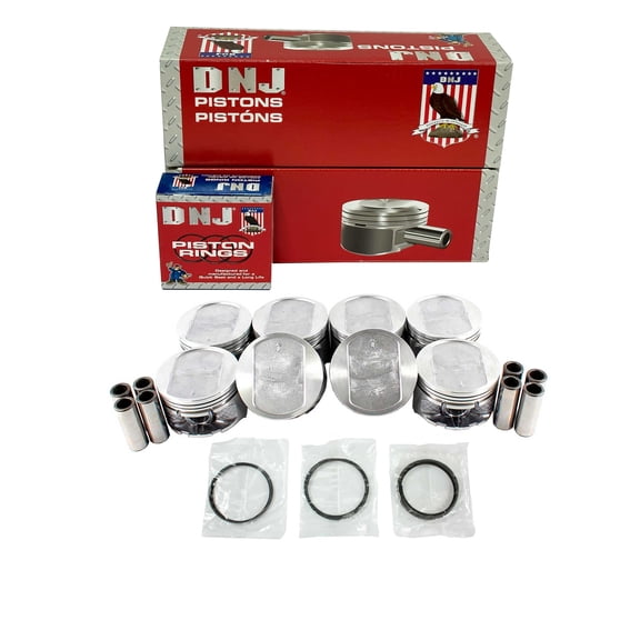 DNJ PRK1141.20 Piston Set with Rings Fits Cars & Trucks 1998 Dodge B1500 5.9L V8 360cid 16V OHV Base Standard Passenger Van 3 - Door
