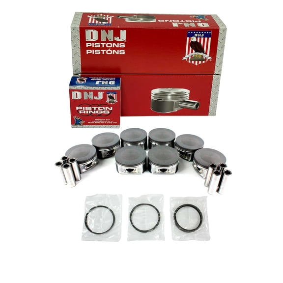 DNJ PRK1163.20 Piston Set with Rings Fits Cars & Trucks 2011-2022 Ram 1500 5.7L V8 345cid 16V OHV Laramie Extended Cab Pickup 4 - Door