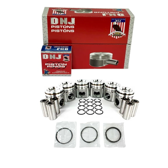 DNJ PRK1166.20 Piston Set with Rings Fits Cars & Trucks 2003-2004 Dodge Ram 2500 5.9L L6 359cid 24V OHV SLT Standard Cab Pickup 2 - Door