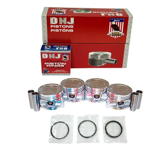DNJ PRK294 Piston and Ring Kit Fits Cars & Trucks 88-91 HONDA Civic [EX, RT, Si] CRX [Si] 1.6L 16V L4 SOHC