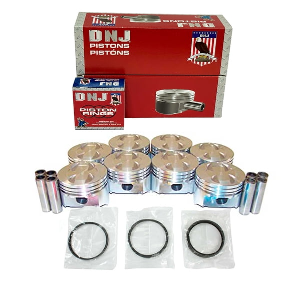 DNJ PRK4113A Piston and Ring Kit Fits Cars & Trucks 86-96 Lincoln Mercury Bronco 5.0L V8 OHV 16V