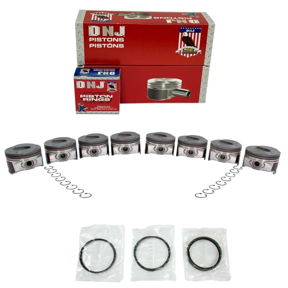 DNJ PRK4308 Piston and Ring Kit Fits Cars & Trucks 2014-2022 Chevrolet GMC 5.3L V8 16V OHV 5328cc
