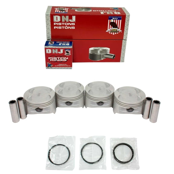 DNJ PRK4313.20 Piston Set with Rings Fits Cars & Trucks 2011-2019 Ford Fiesta 1.6L L4 1596cc 16V DOHC S Sedan 4 - Door