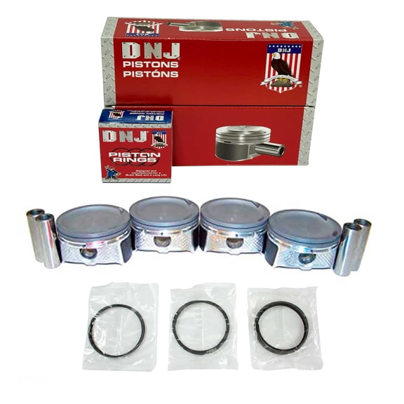 DNJ PRK435.40 Piston Set with Rings Fits Cars & Trucks 2004-2009 Mazda 3 2.3L L4 2260cc 16V DOHC S Sedan 4 - Door