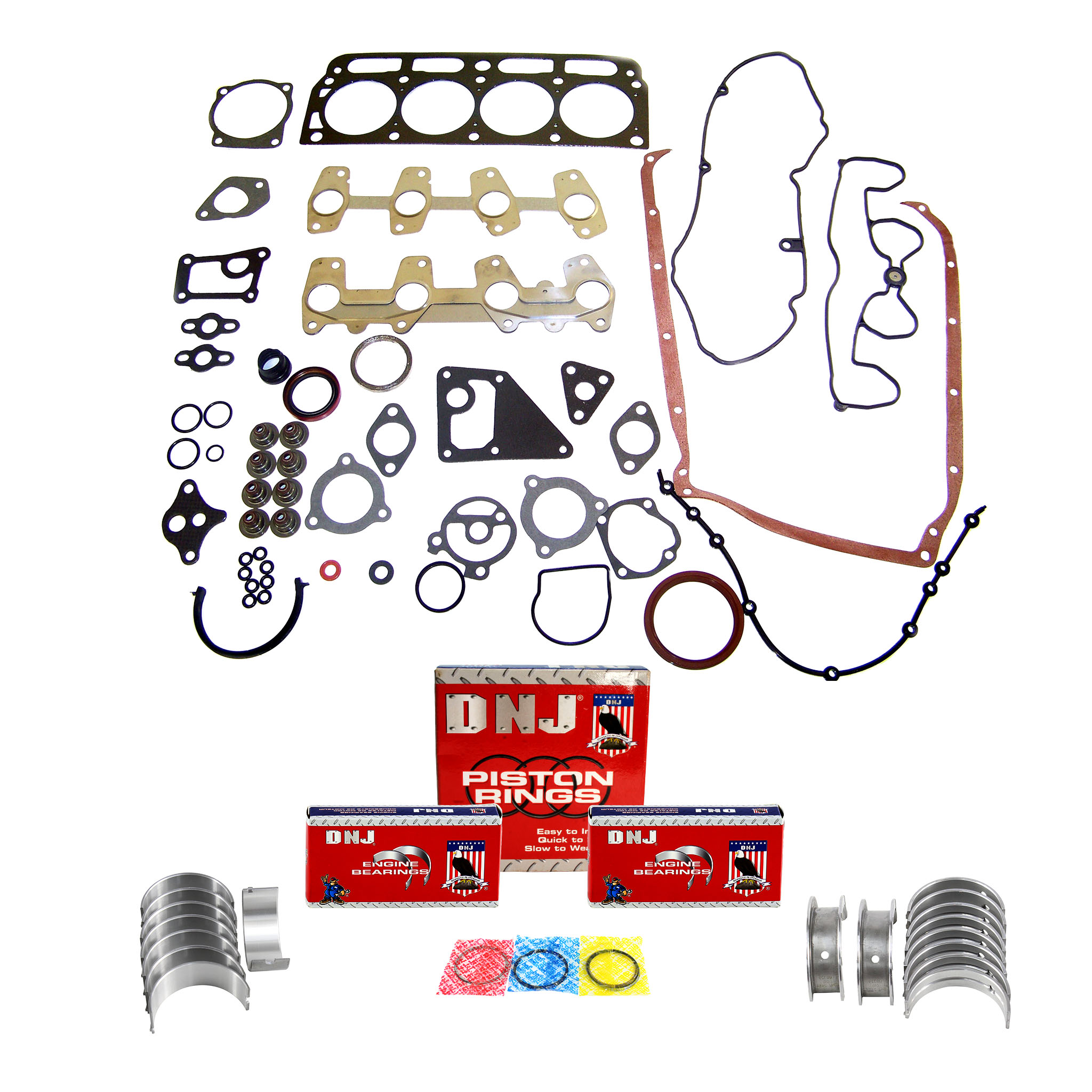 DNJ RRK330 Re-Ring Kits Set Fits Cars & Trucks 98-03 Chevrolet GMC Isuzu Pontiac 2.2L OHV