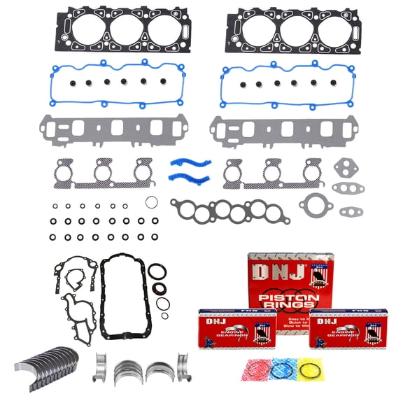 DNJ RRK4144 Re-Ring Kits Set Fits Cars & Trucks 96-98 Ford Mazda 3.0L OHV