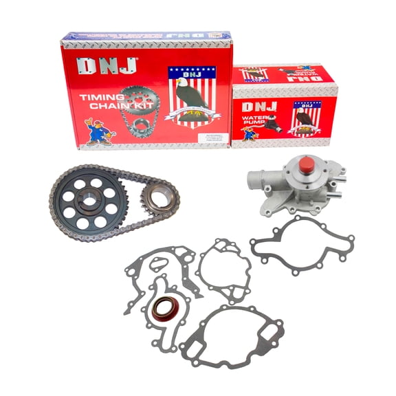 DNJ TK4113AWP Timing Chain Kit with Water Pump Fits Cars & Trucks 96-01 Ford 5.0L V8 OHV 16V