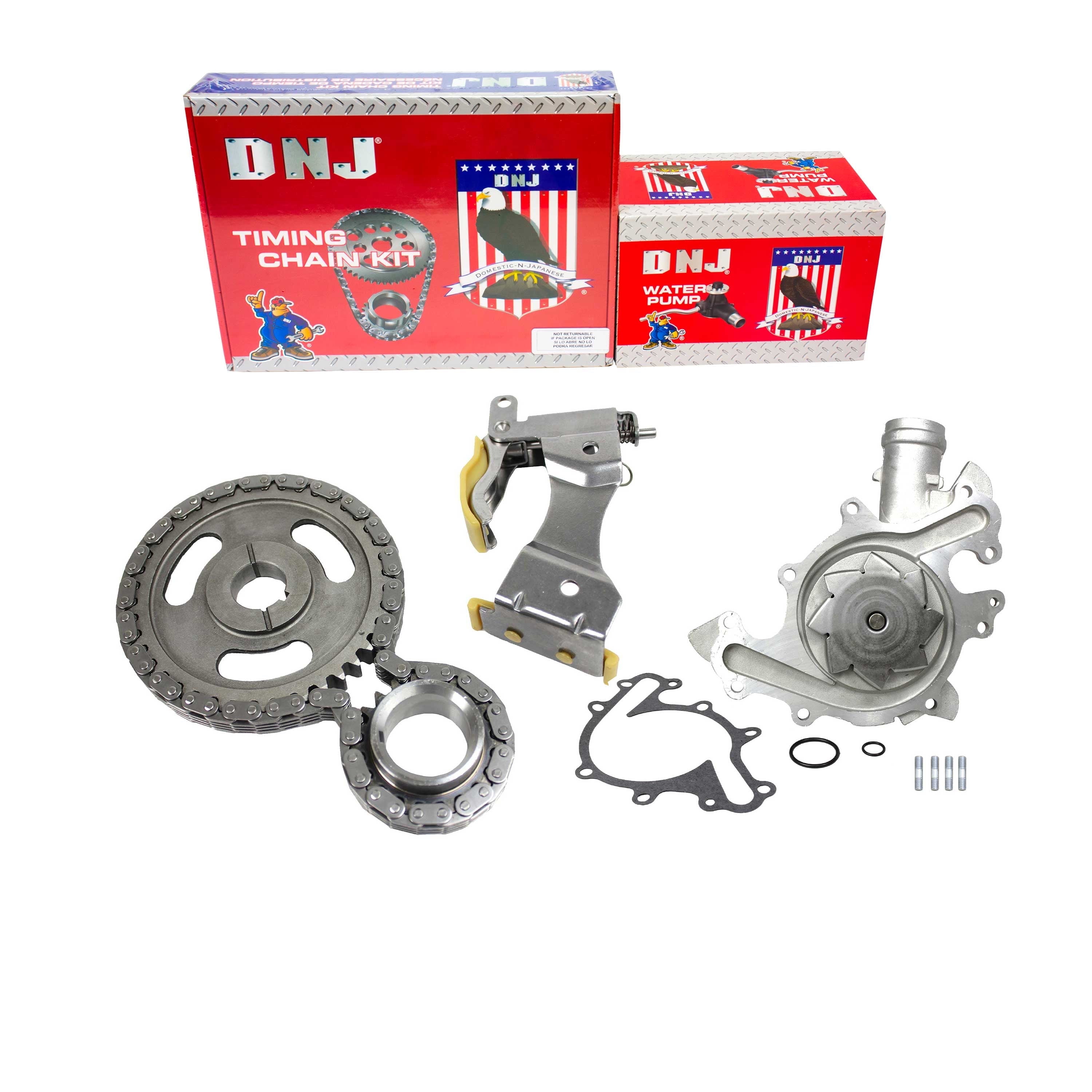 DNJ TK4122WP Timing Chain Kit with Water Pump Fits Cars & Trucks 96-07 ...