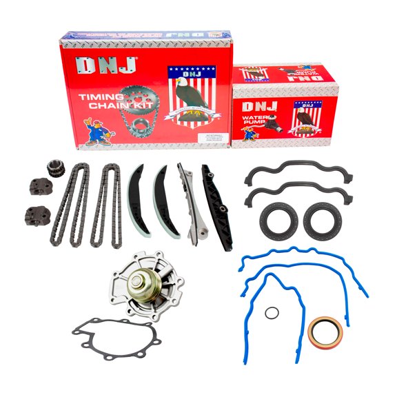 DNJ TK412WP Timing Chain Kit with Water Pump Fits Cars & Trucks 01-04 Ford 3.0L V6 DOHC 24V