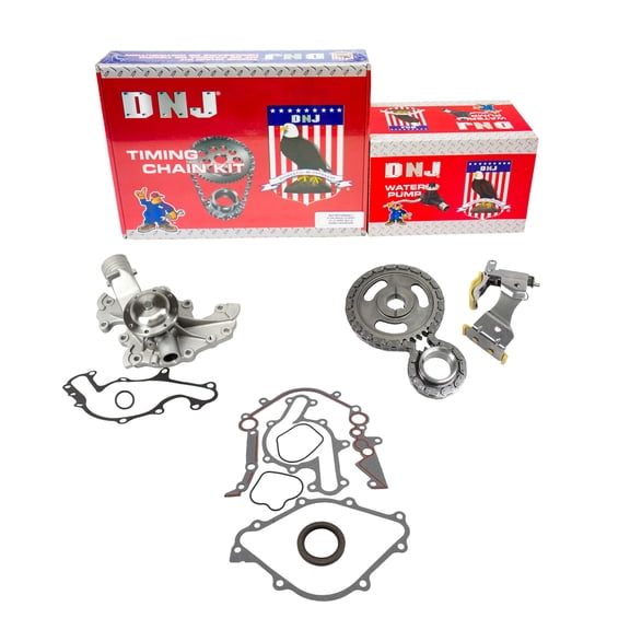 DNJ TK4134WP Timing Chain Kit with Water Pump Fits Cars & Trucks 94-95 Ford 3.8L V6 OHV 12V