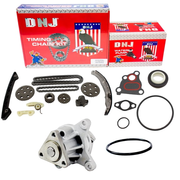DNJ TK446WP Timing Chain Kit with Water Pump Fits Cars & Trucks 01-11 Ford 2.3L L4 DOHC 16V