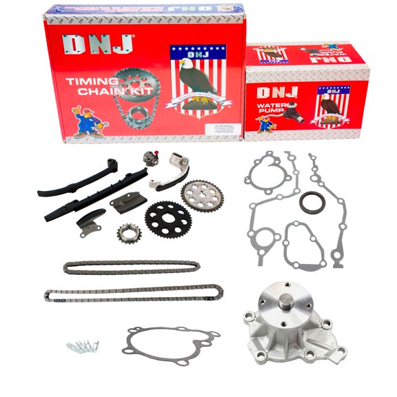 DNJ TK450WP Timing Chain Kit with Water Pump Fits Cars & Trucks 89-94 Mazda 2.6L L4 SOHC 12V