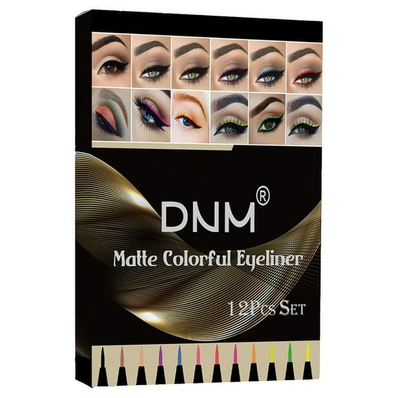 DNM Matte Color Eyeliner 12 Sets Of Natural Long Lasting Waterproof 1ML