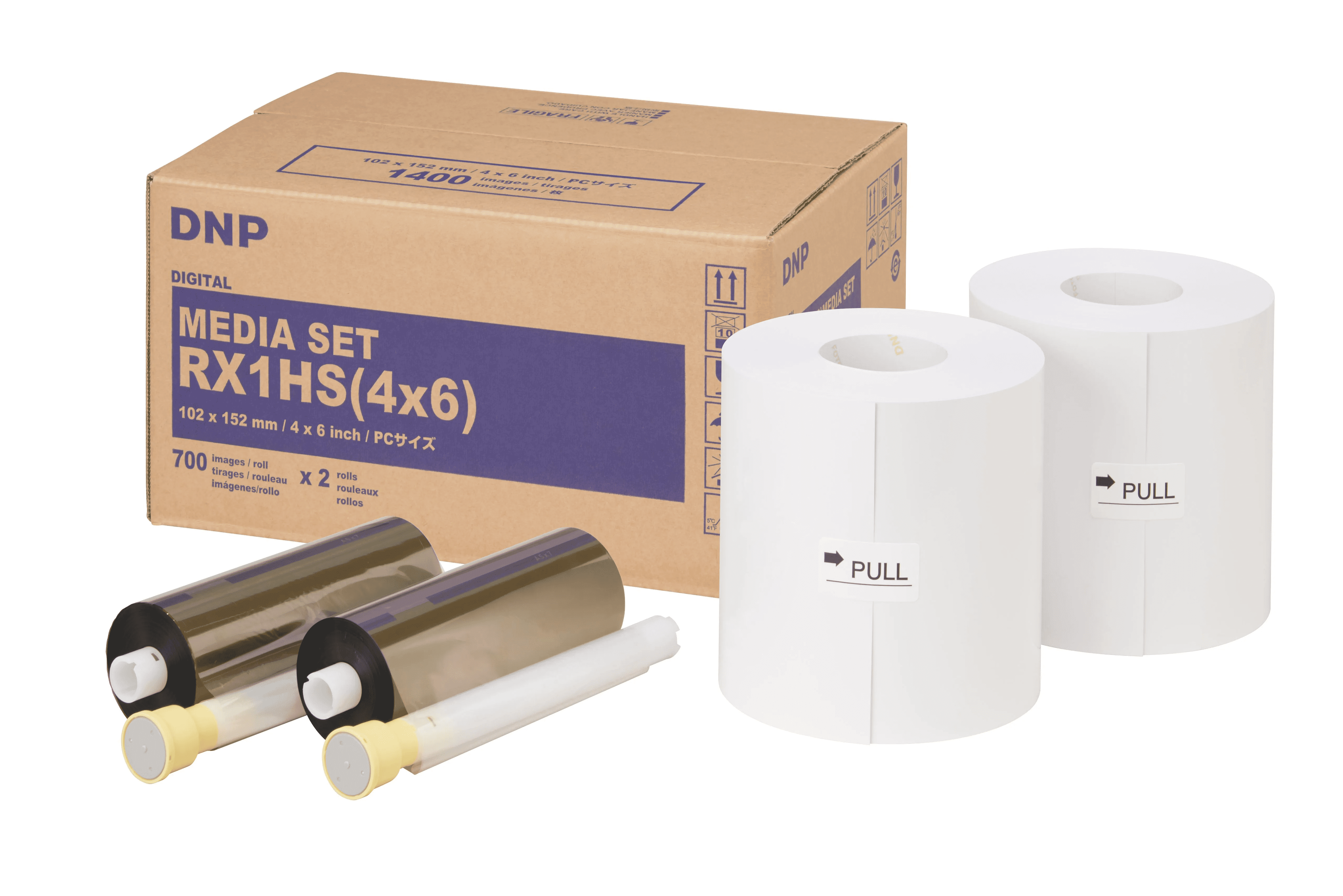 RX1HS 4x6 media DNP純正品フォトプリント紙 1400枚 DNP RX1HS 4x6 Photo Printer Media Set, 1400 Prints, Paper and