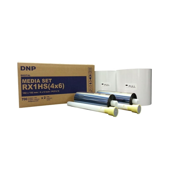 DNP Rx1 4x6 Media, 700 Prints Per Roll, 2 Rolls for Rx1 DNP Printers