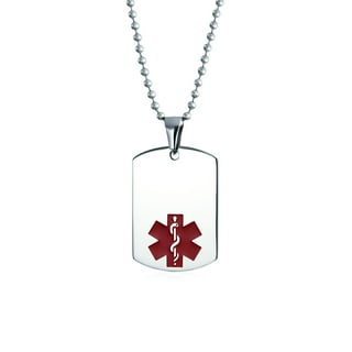 Medical id top necklace walmart