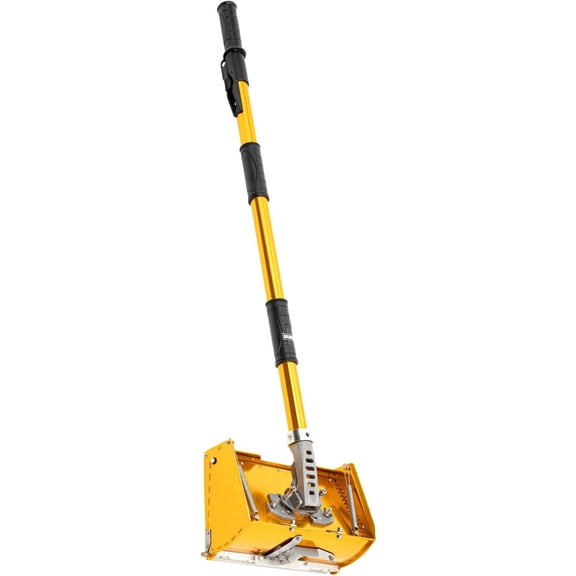 DNYSYSJ 9.8" Drywall Flat Finishing Box, Professional Drywall Flat Finisher Taping Tools w/ 40''-64'' Extendable Handle Plasterboard Wallboard Sheetrock Mud Quick Clean for Putty Workers Decorators