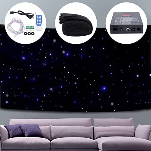 DNYSYSJ Stage Backdrop LED Background, 3mx4m RGBW LED Star Cloth DMX Control Star Curtain for Wedding Party Band DJ Decoration Event Stage Show