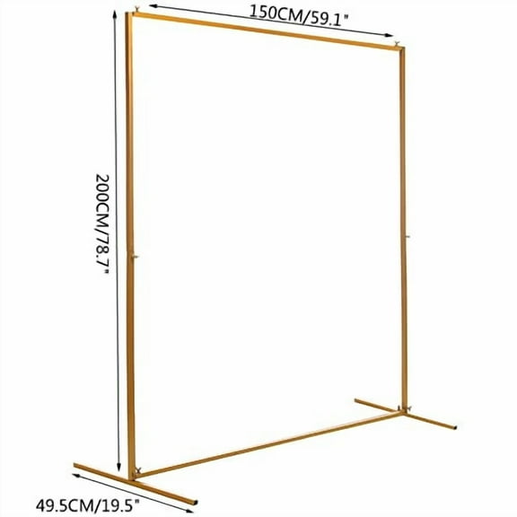 DNYSYSJ Wedding Arch, 6.5 x 4.9Ft Metal Wedding Arch Rectangle Metal Wedding Arch, Wedding Metal Rack Backdrop Arch, Background Decoration Rack Balloon Flower Stand Holder (with Ti