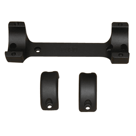 DNZ 21280 1-Pc Base & Ring Combo For Ruger American Long Action Black Matte Finish 1" Rings Medium