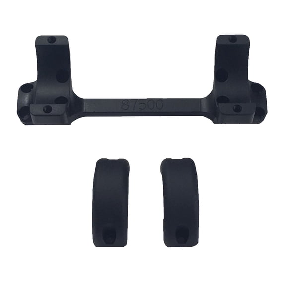 DNZ 87500 1-Pc Base & Ring Combo For X-Bolt 30mm Rings High SA 1-Piece Style Black Finish