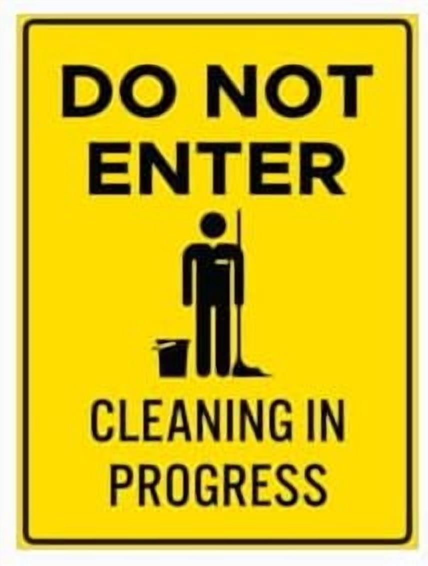 DO NOT ENTER - CLEANING IN PROGRESS SIGN Statutory & Safetys Metal Tin ...
