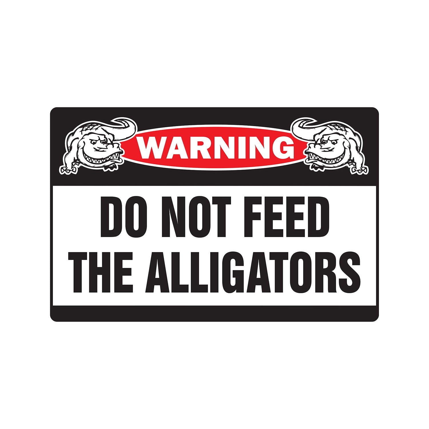DO NOT FEED THE ALLIGATORS Warning Decal alligator Decals Florida ...