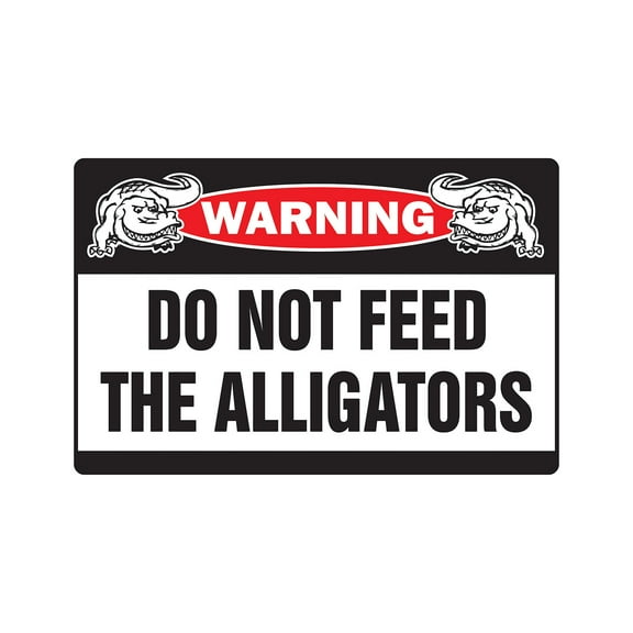 DO NOT FEED THE ALLIGATORS Warning Decal alligator Decals Florida gators