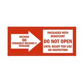 "DO NOT OPEN UNTIL" Stick-on Labels, 1" x 2.5", Red and White, Dispenser Box - 500 Labels