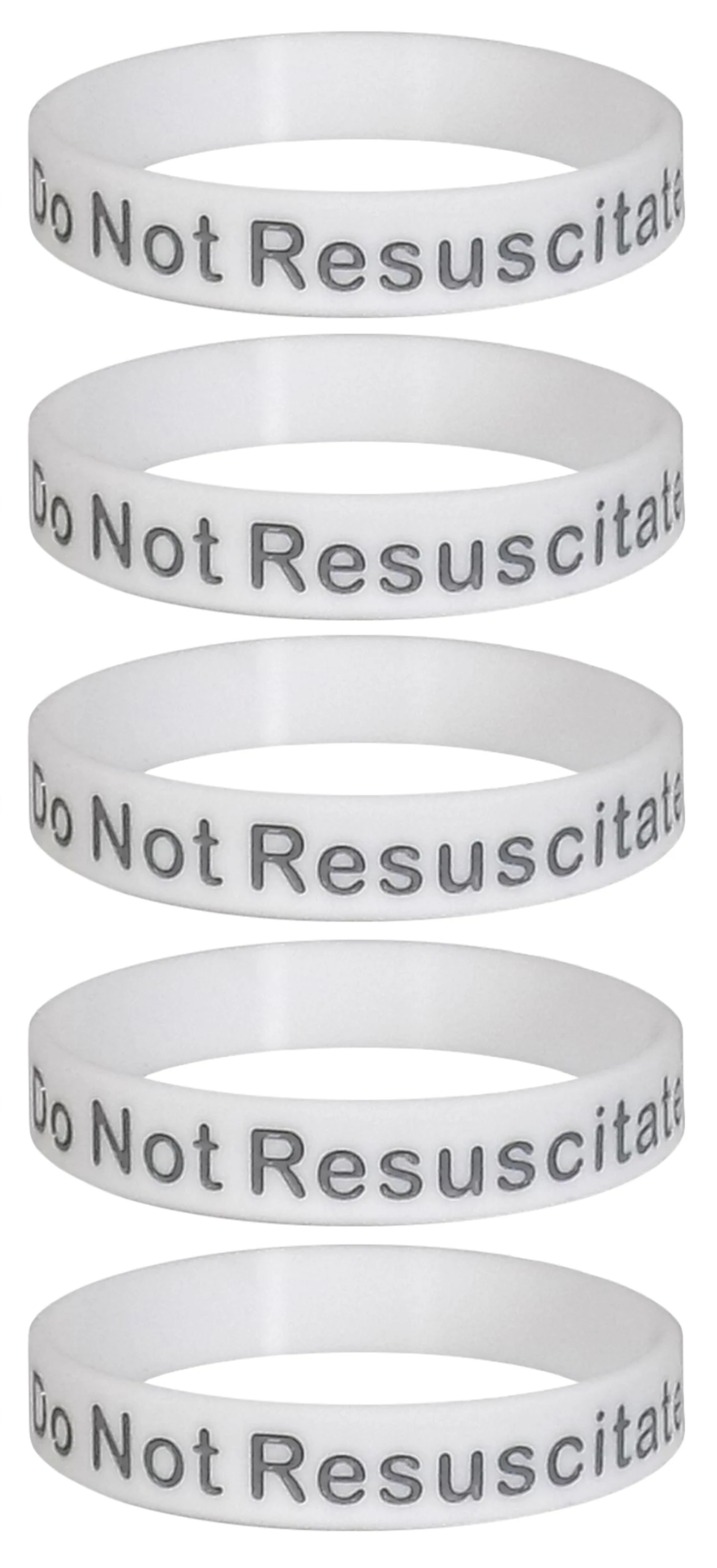 Do Not Resuscitate Medical Alert Id Silicone Bracelet Wristbands 2087