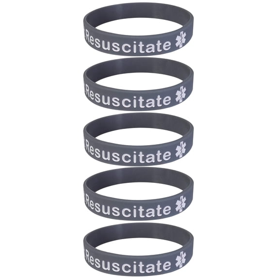 DO NOT RESUSCITATE Medical Alert ID Silicone Bracelet Wristbands ...