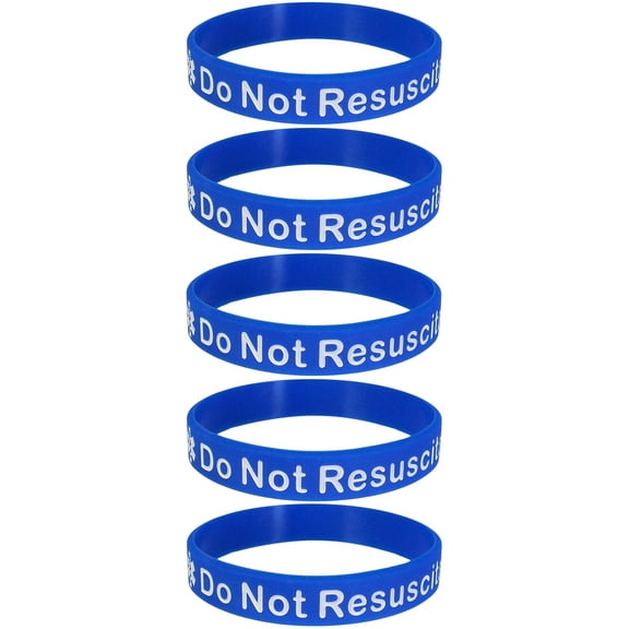 DO NOT RESUSCITATE Medical Alert ID Silicone Bracelet Wristbands