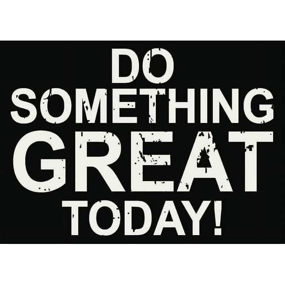 DO SOMETHING GREAT TODAY 7x5 Distressed-Wood Box Sign by Sixtrees