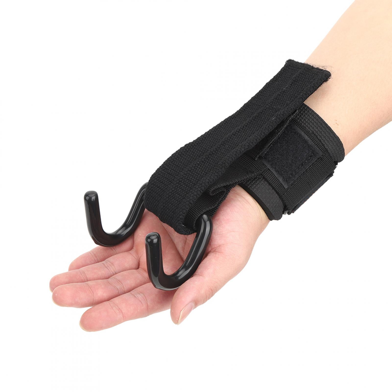 DOACT 1Pair Weight Lifting Hooks, Lifting Wrist Straps Weightlifting Non-slip Grips Wristband Workout Straps & Deadlifting Hooks
