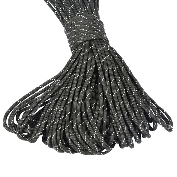 DOACT 31m Paracord Tent Rope Tarp Rope Night Light Reflective Material High Visibility Flexible Metal Fittings Snowstorm Strong Wind Camp Equipment Outdoor 7 Colors